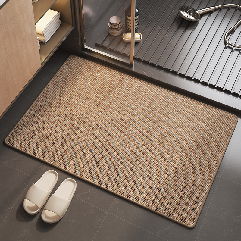 Bamboo Bath Mat - พรมเช็ดเท้าห้องน้ำกันลื่น ซักได้ ดูดซับน้ำ สำหรับปูพื้นห้องน้ำ