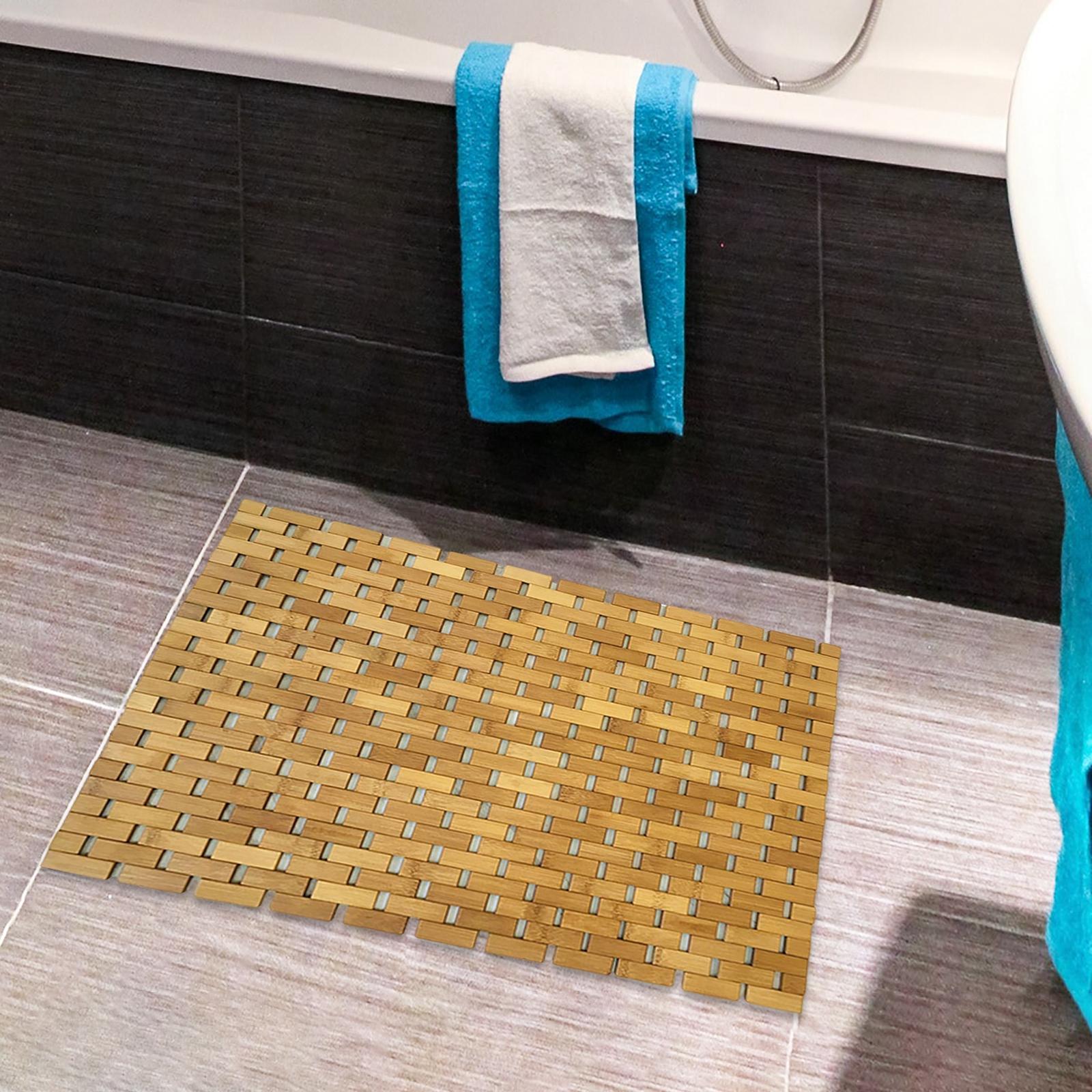 พรมเช็ดเท้าในห้องน้ำไม้ไผ่กันล - Bamboo Bath Mat บทวิจารณ์และราคา